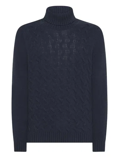 SEVENTY ROLL-NECK CABLE-KNIT SWEATER