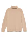 Seventy Roll-neck Wool Sweater In Neutral