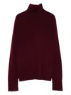 Seventy Roll-neck Wool Sweater In Burgundy