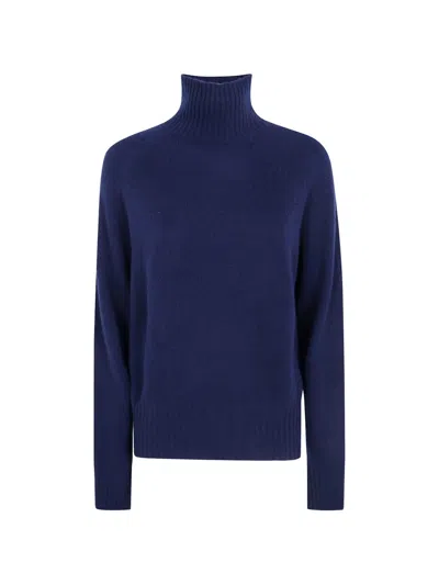 Seventy Roll-neck Cashmere Sweater In Blue