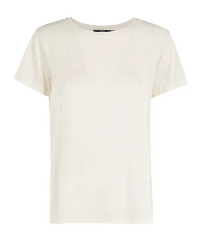 Seventy Round-neck Panelled T-shirt In White