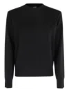 Seventy Classic Round Neck Sweater In Luxurious Wool-cashmere Blend In Black