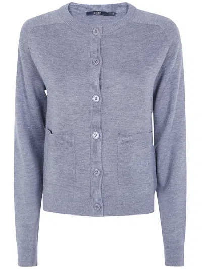Seventy Button-up Patch-pocket Cardigan In Blue