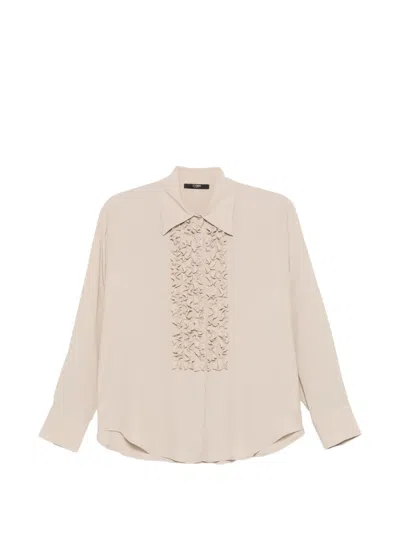 Seventy Ruffled-trim Long-sleeve Shirt In Neutral