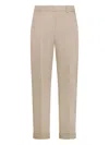 Seventy Ankle-length Trousers With Stretch Cotton Satin Cuff In Grey