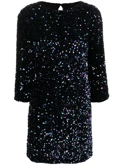Seventy Sequin-embellished Minidress In Black