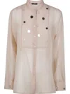 Seventy Light Beige Shirt With Sequin Embellishment In Neutrals