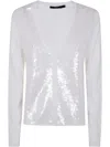 Seventy Sequinned Cardigan In White