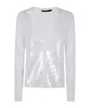 Seventy Sequinned Cardigan In White