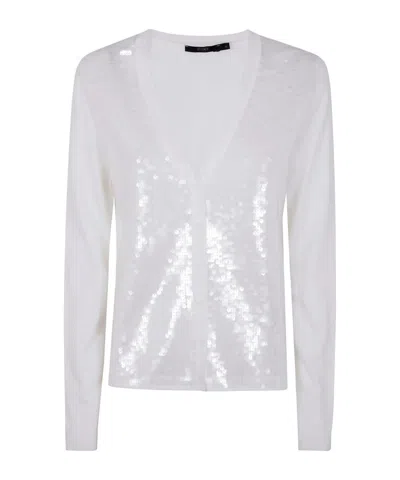 Seventy Sequinned Cardigan In White
