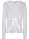 Seventy Sequinned Cardigan In Cream