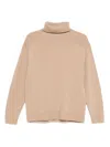 Seventy Sergio Tegon Beige Wool And Cashmere Blend Sweater In Pink
