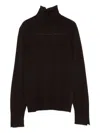 Seventy Sergio Tegon Brown Wool Sweater With High Neckline In Black