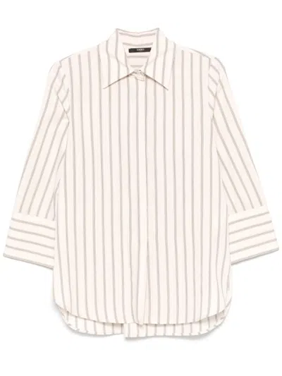 Seventy Sergio Tegon Classic Vertical Stripe Shirt With Pointed Collar