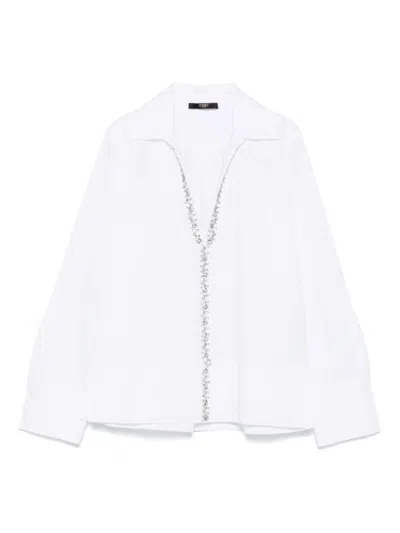Seventy Sergio Tegon Classic White Shirt With Decorative Detailing