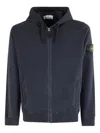 Seventy Sergio Tegon Cropped Blue Hoodie With Distinctive Sleeve Patch In Blue
