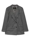 Seventy Sergio Tegon Double-breasted Tailored Jacket With Structured Silhouette In Gray