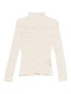 Seventy Sergio Tegon Lace-textured Cream Sweater In Neutral