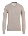 Seventy Sergio Tegon Man Sweater Light Brown Size M Virgin Wool In Beige