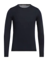 Seventy Sergio Tegon Man Sweater Navy Blue Size S Virgin Wool In Black