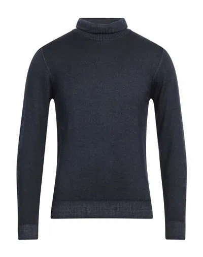 Seventy Sergio Tegon Man Turtleneck Midnight Blue Size S Virgin Wool