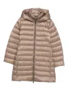 Seventy Sergio Tegon Quilted Short Jacket With Hood In Brown