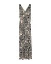 Seventy Sergio Tegon Seventy Venezia Woman Maxi Dress Beige Size 12 Polyester, Elastane In Beige