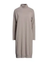Seventy Sergio Tegon Seventy Venezia Woman Midi Dress Beige Size 8 Wool, Cashmere