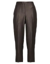 Seventy Sergio Tegon Seventy Venezia Woman Pants Brown Size 4 Linen, Polyamide