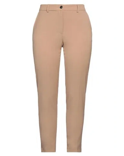 Seventy Sergio Tegon Seventy Venezia Woman Pants Sand Size 10 Polyester, Virgin Wool, Elastane In Beige