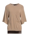Seventy Sergio Tegon Seventy Venezia Woman Sweater Sand Size M Viscose, Polyamide, Elastane In Beige