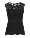 Seventy Sergio Tegon Seventy Venezia Woman Top Black Size 8 Cotton, Viscose, Polyamide In Black