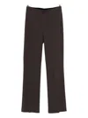 Seventy Sergio Tegon Straight-leg Brown Trousers With Polished Silhouette In Animal Print