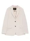 Seventy Sergio Tegon Tailored Gray Blazer With Notched Lapel In Neutral