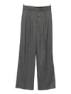 Seventy Sergio Tegon Wide-leg Trousers With High Waist In Gray
