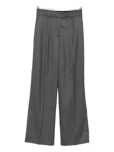 Seventy Sergio Tegon Wide-leg Trousers With High Waist In Gray