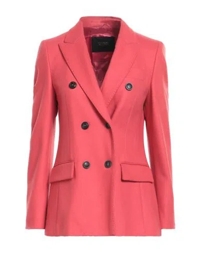 Seventy Sergio Tegon Seventy Venezia Woman Blazer Coral Size 6 Virgin Wool, Polyamide In Red
