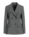 Seventy Sergio Tegon Seventy Venezia Woman Blazer Grey Size 4 Polyester, Virgin Wool, Elastane