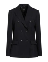Seventy Sergio Tegon Woman Blazer Midnight Blue Size 6 Polyester, Virgin Wool, Elastane