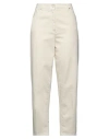 Seventy Sergio Tegon Seventy Venezia Woman Jeans Cream Size 8 Cotton, Elastane In White