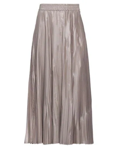 Seventy Sergio Tegon Woman Midi Skirt Dove Grey Size 2 Polyester