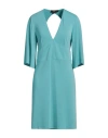 Seventy Sergio Tegon Seventy Venezia Woman Mini Dress Turquoise Size S Polyester, Elastane In Blue
