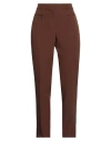 Seventy Sergio Tegon Woman Pants Brown Size 12 Polyester, Elastane In Brown