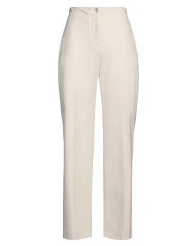 Seventy Sergio Tegon Woman Pants Ivory Size 6 Cotton, Polyamide, Elastane In White