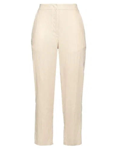 Seventy Sergio Tegon Seventy Venezia Woman Pants Sand Size 4 Polyester, Viscose, Elastane In Beige