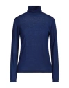 Seventy Sergio Tegon Woman Turtleneck Blue Size Xl Wool In Blue