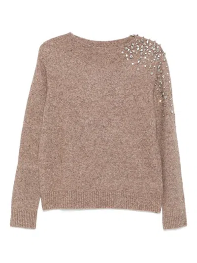 Seventy Sergio Tegon Wool And Alpaca Blend Sweater In Brown