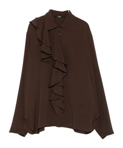 SEVENTY RUFFLED-DETAIL TOP