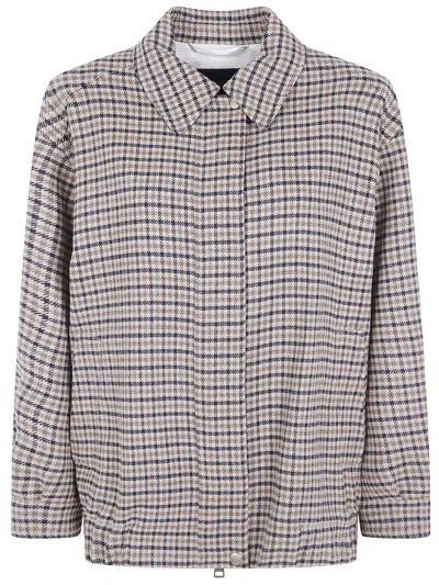 Seventy Shirt Neck Jacket In Beige