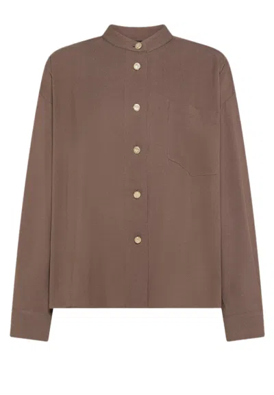 Seventy Shirt Shirt  Gold Buttons In Gray